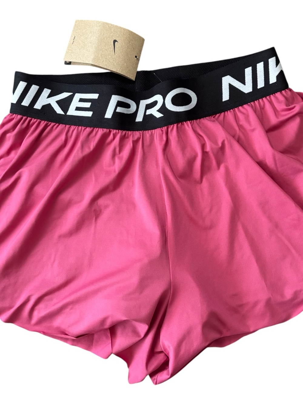 Nike Girl’s Hot Pink Athletic Shorts with Branded Waistband
